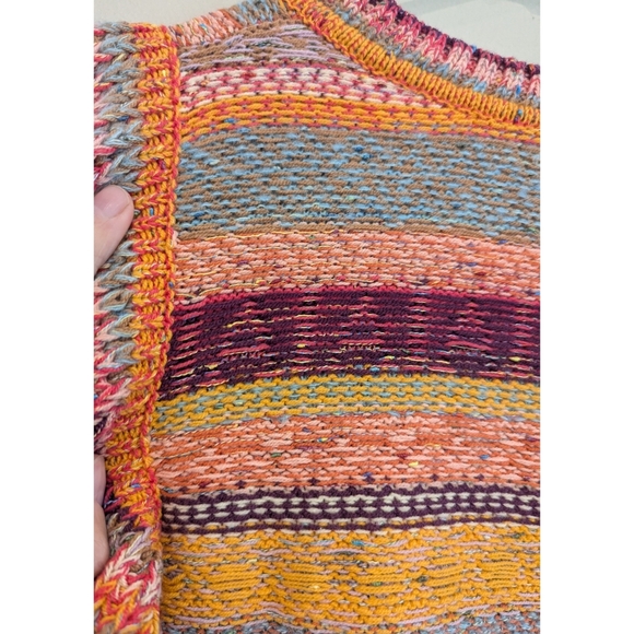 Anthropologie Pilcro Ruffle Multicolor Lalala Sweater Size Small - Picture 6 of 12